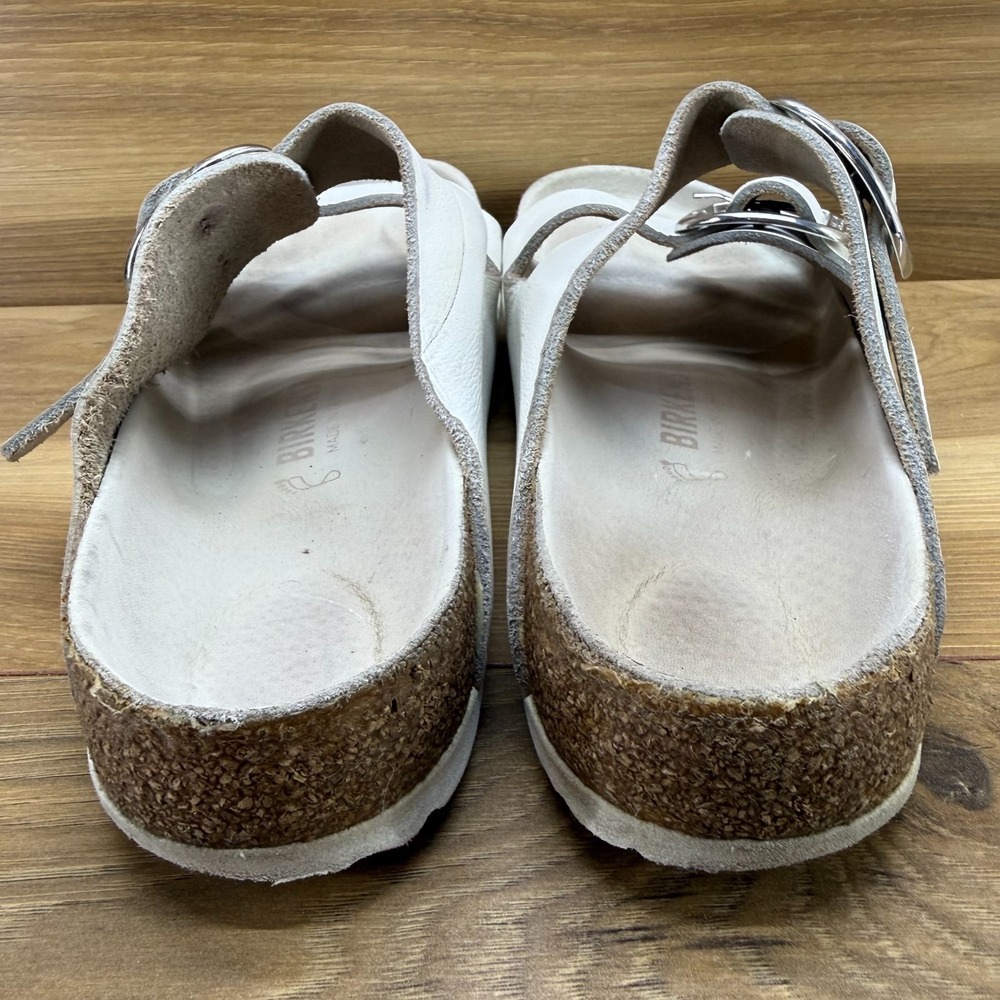 Birkenstock Arizona Big Buckle Cream White Sandals Womens 8 W EU 39 - Picture 7 of 9